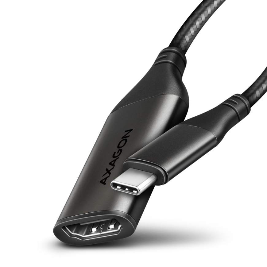 Axagon RVC-HI2M vaizdo kabelio adapteris 0,25 m C tipo USB HDMI Juoda