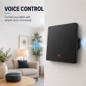 Qoltec 52722 Smart 1-Gang Light Switch | Wi-Fi | Timer | Tuya | Smart life | Black Qoltec 52722 Smart 1-Gang Light Switch | Wi-Fi | Timer | Tuya | Smart life | Black