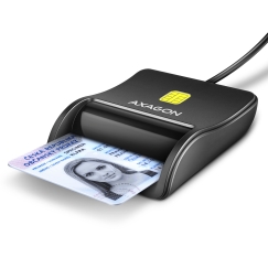 Axagon CRE-SM3N USB Smart card Flat išmanusis kortelių skaitytuvas Vidaus USB 2.0 Juoda