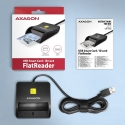 Axagon CRE-SM3N USB-A Smart card/ID card FlatReader
