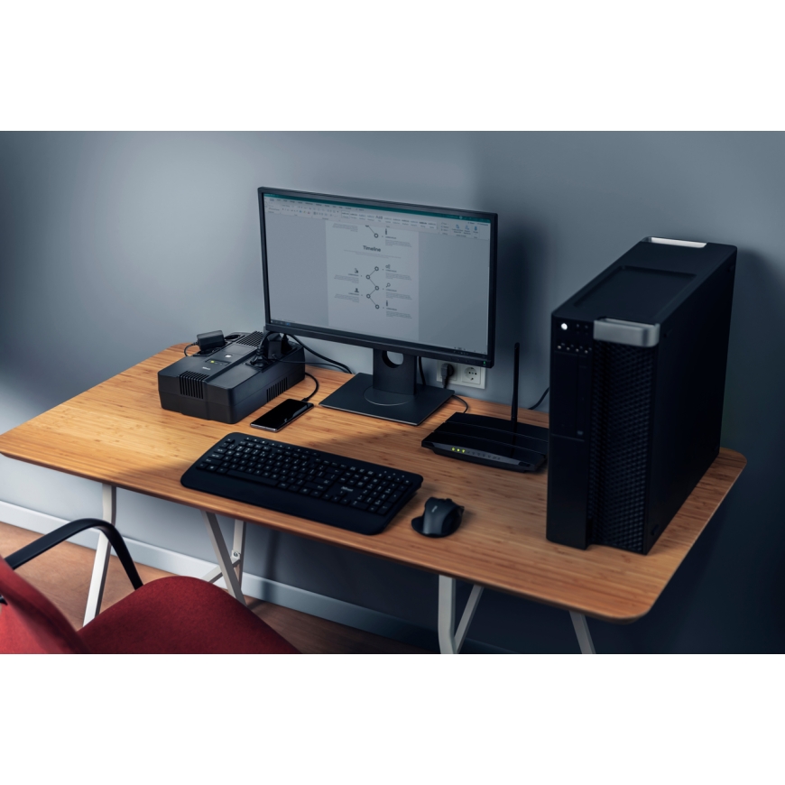 Trust Maxxon uninterruptible power supply (UPS) 0.8 kVA 6 AC outlet(s) – 5