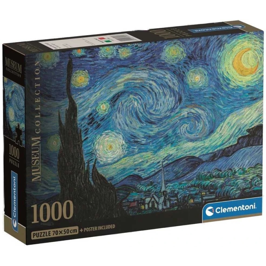Clementoni Puzle 1000 gab. - Vinčents van Gogs: Zvaigžņu nakts