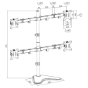 Logilink BP0046 Četru monitoru galda statīvs 13"-32'''' Logilink BP0046 Četru monitoru galda statīvs 13"-32''''