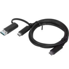Lenovo 4X90U90618 USB-kaapeli USB 3.2 Gen 1 (3.1 Gen 1) 1 m USB A/USB C USB C Musta