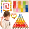 Игрушки Viga VIGA Цветные Световые Кубики из Акрила и Дерева 108 шт.