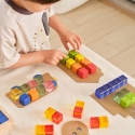 Viga Toys VIGA Värikkäät Valo Palikat, jotka on valmistettu akryylistä ja puusta, 108 kpl.