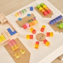 Игрушки Viga VIGA Цветные Световые Кубики из Акрила и Дерева 108 шт.