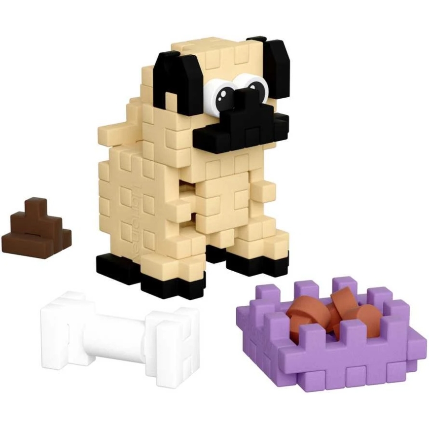 Marioinex Mini Waffles Pocket Pets Pug – Creative Blocks for Kids ZA6658 – 2