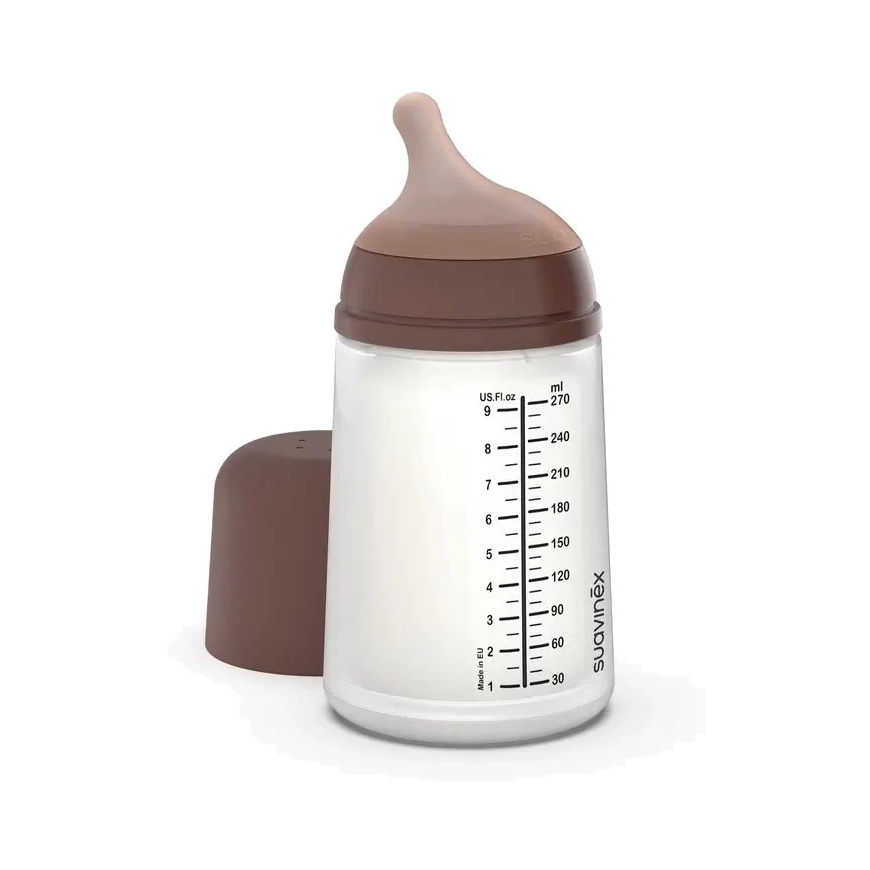 SUAVINEX ZERO ZERO ANTI-COLIC PUDELE, VIDĒJA PLŪSME RĪSE, 270 ML, NO +3 MĒNEŠIEM, DZIĻŠ