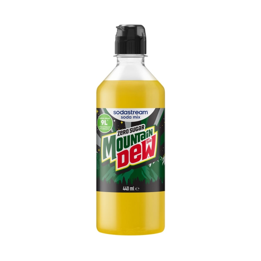 SodaStream Mountain Dew Zero 440 ml -gāzēta dzēriena koncentrāts