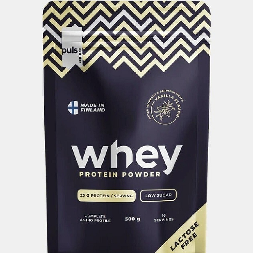 Puls Nutrition Whey Protein Powder, Vanilla, 500 g