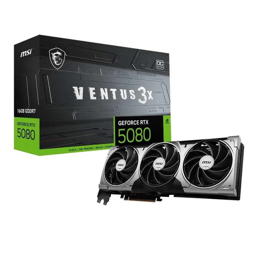 MSI GeForce RTX 5080 VENTUS 3X OC Black 16GB GDDR7 256bit