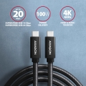 Axagon BUCM32-CM15AB SPEED+ USB-C USB 20Gbps/100W cable 1.5 m
