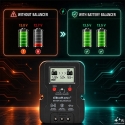 Qoltec Sprieguma balansētājs 24V 2 x 12V akumulatoriem | 5A | AGM GEL LiFePO4 | LCD Qoltec Sprieguma balansētājs 24V 2 x 12V akumulatoriem | 5A | AGM GEL LiFePO4 | LCD