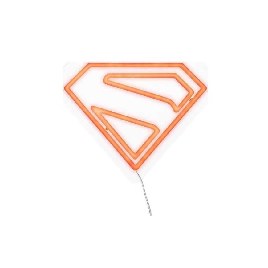 Paladone Superman sienā stiprināms LED neona gaismas spilventiņš – 3