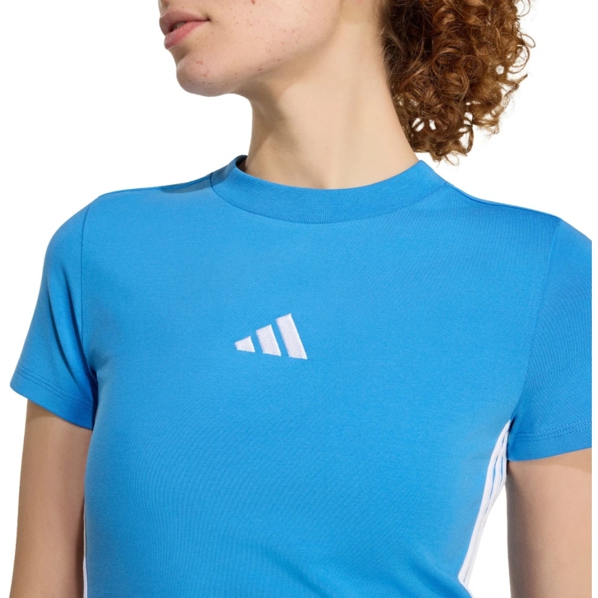 adidas Essentials 3-Stripes Slim naiste T-särk helesinine KD2341 (M) – 5