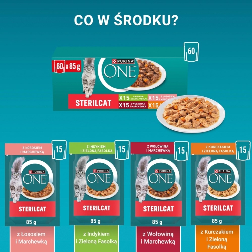 PURINA One Sterilcat Box - šlapi kačių ėdalai - 60x85g – 4