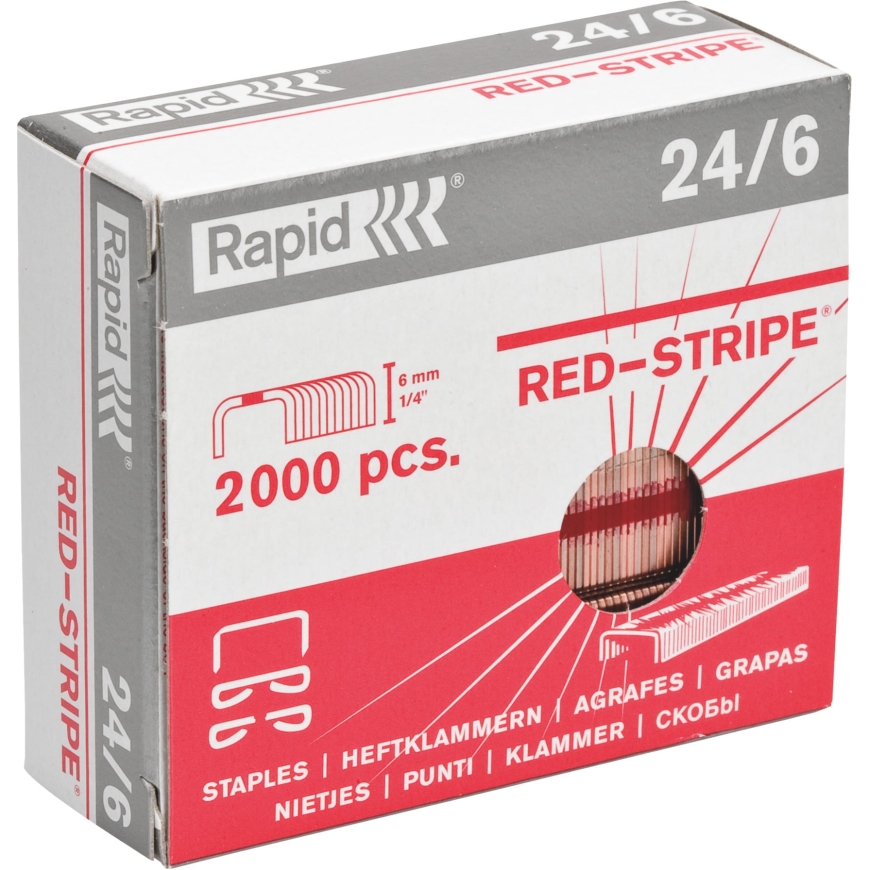 Rapid Red Stripe 24/6 nitomanastat, 2000 kpl