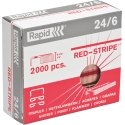 Rapid Red Stripe 24/6 segtukai, 2000 vnt Rapid Red Stripe 24/6 segtukai, 2000 vnt