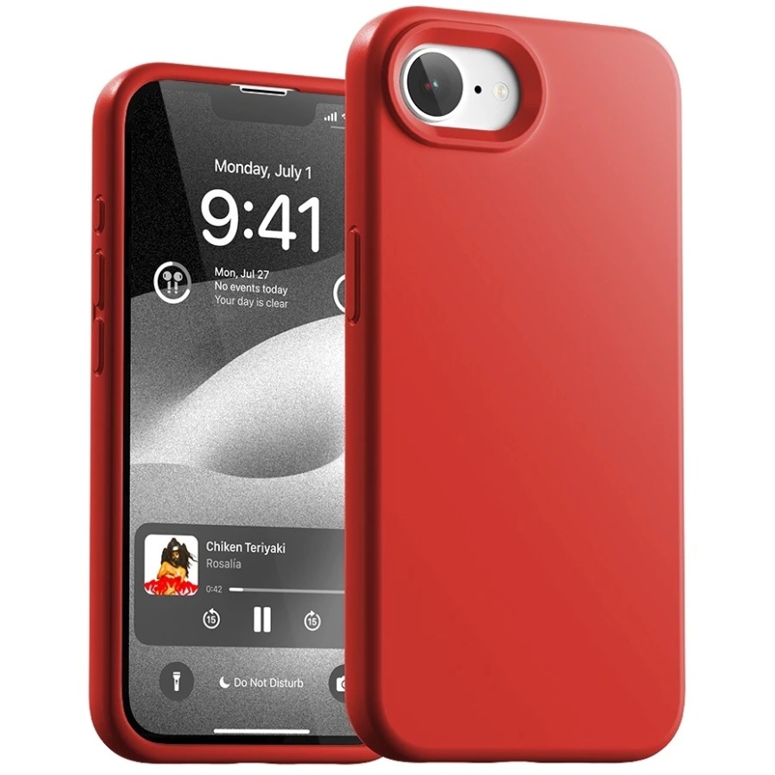 Dėklas Mercury Pure Magsafe Silicon Case Apple iPhone 16e/17e raudonas