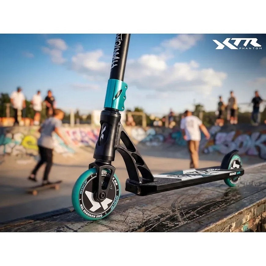 Stunt scooter SOKE XTR, black-turquoise – 2