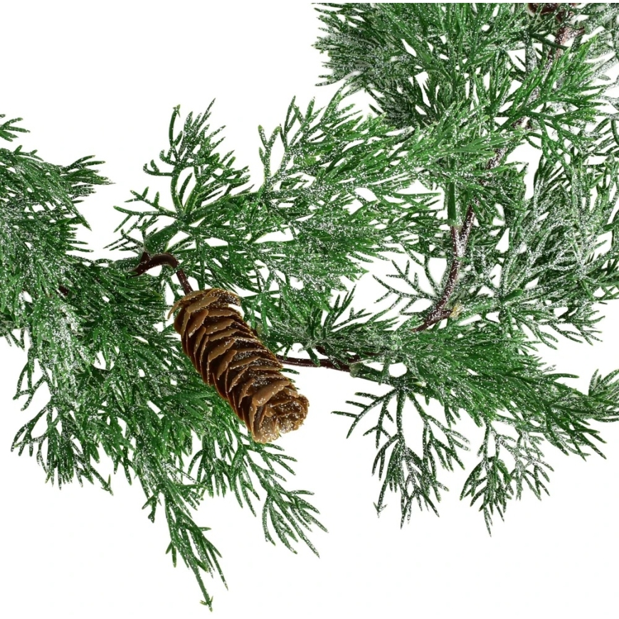 Mondex Since 1986 VIRIDIS Girlianda apsnigta kankorėžiais 180 cm – 2