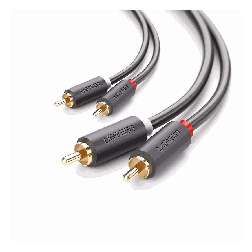 Ugreen 10517 AV104 2RCA Cinch - 2RCA Cinch Musta – 2