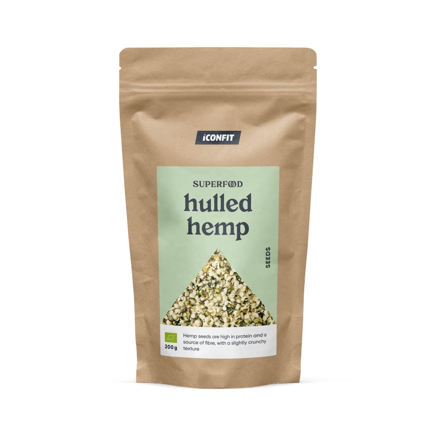 ICONFIT Apdoroti kanapi sėklos, ekologiškos, 200 g