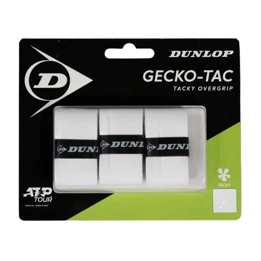 Tennismailan päälliskahva GECKO-TAC ATP 3kpl. valkoinen