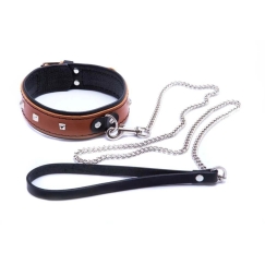 Whips Collections Bindings-WHIPS женскаяCollar с поводком, коньяк