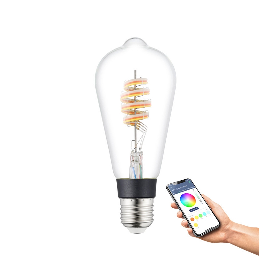 Eglo Connect.z умная лампочка, E27, ST64, RGBW, 7.5 Вт, 806 лм, прозрачная, 1 шт – 3