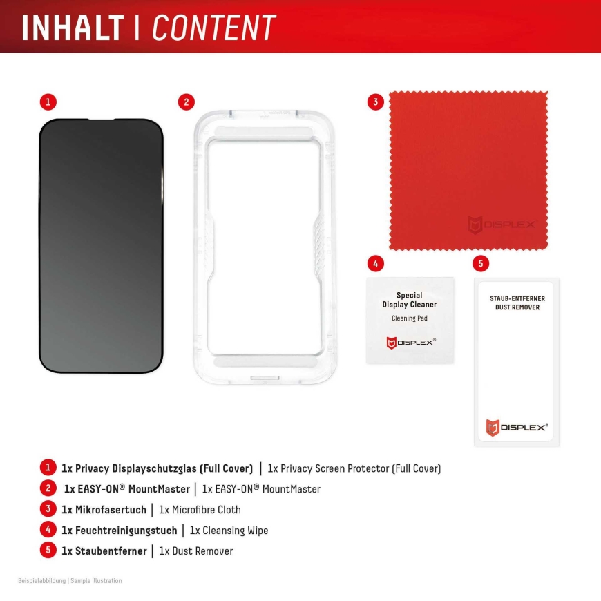 DISPLEX Apple iPhone 17 Pro privaatsuseekraan klaas täiskate – 5