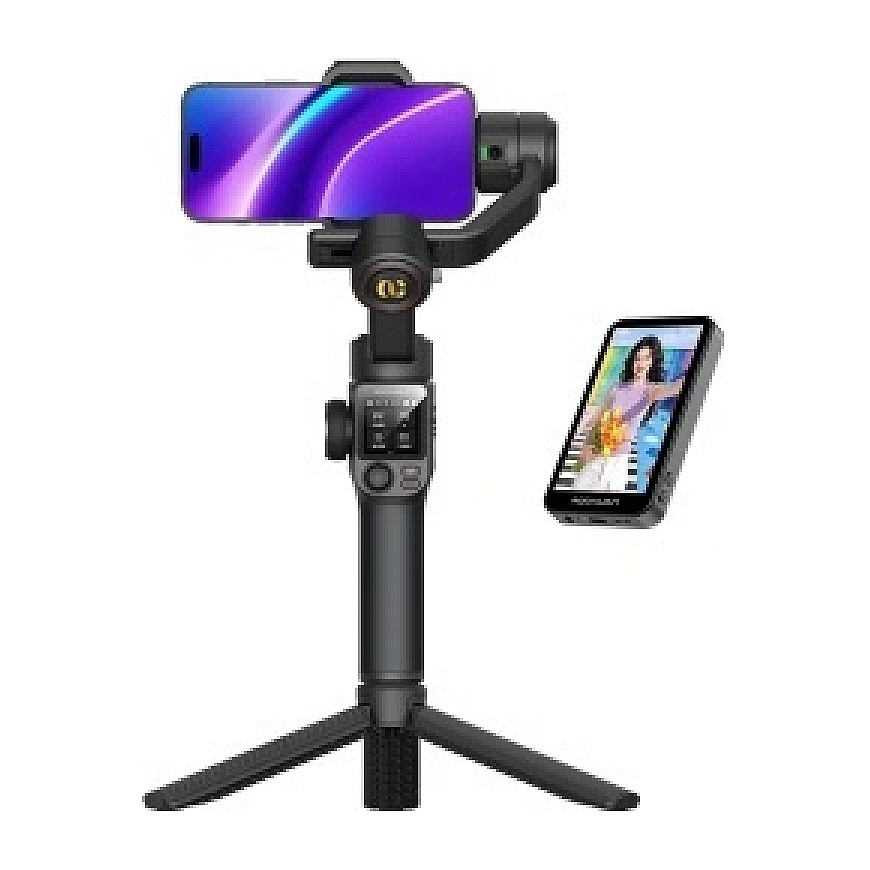 AOCHUAN S3 gimbal koos täiendava ekraaniga (must) – 2