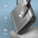 Axagon CRE-S3 External USB-A 3.2 Gen 1 3-slot & lun SD/microSD/CF card reader USB 3.2 Gen 1 (3.1 Gen