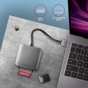 Axagon CRE-S3 External USB-A 3.2 Gen 1 3-slot & lun SD/microSD/CF card reader USB 3.2 Gen 1 (3.1 Gen