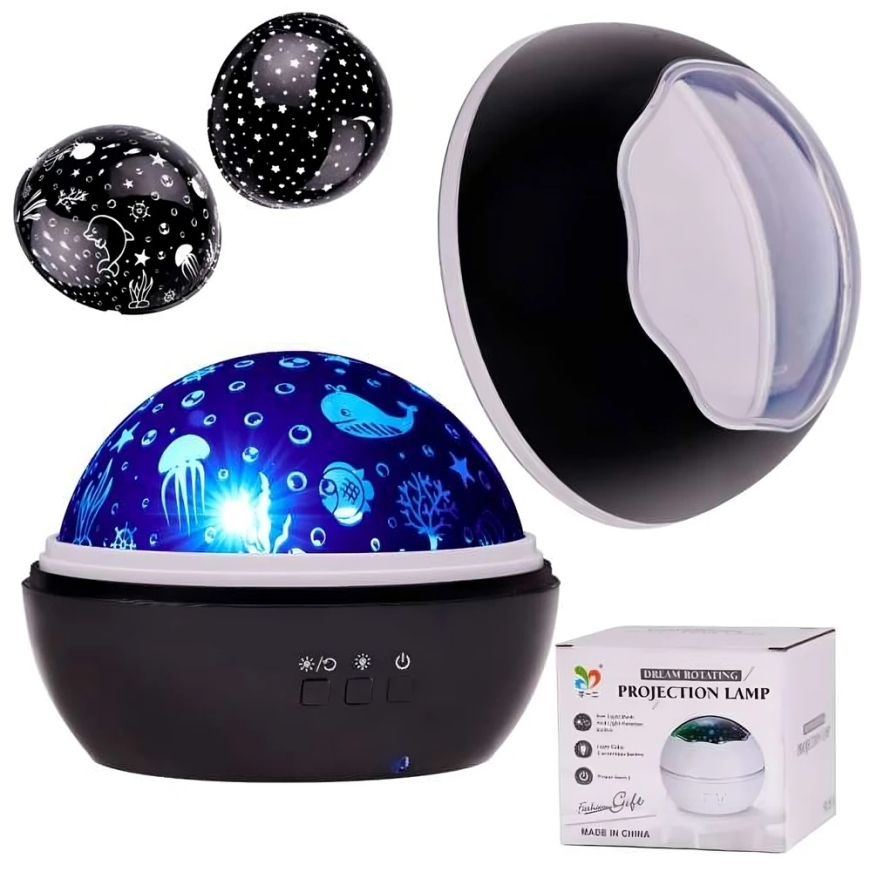 Rotating LED Night Light Projector of the Starry Sky – 3