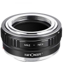 Lens Adapter - K&F Concept M42 Mount to Sony E-mount Brass Lens Adapter - K&F Concept M42 Mount to Sony E-mount Brass