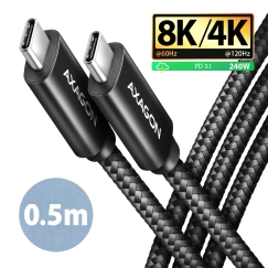 Axagon BUCM4X-CM05AB NewGEN+ USB-C USB-C 4 Gen 3×2 / 240 W cable 0.5 m