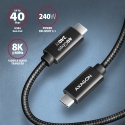 Axagon BUCM4X-CM05AB USB-kaapeli USB4 Gen 3x2 0,5 m USB C 40 Gbit/s 240 W Musta Axagon BUCM4X-CM05AB USB-kaapeli USB4 Gen 3x2 0,5 m USB C 40 Gbit/s 240 W Musta