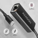 Axagon ADE-ARC USB-C 3.2 Gen 1 - Gigabit Ethernet adapter, Realtek 8153