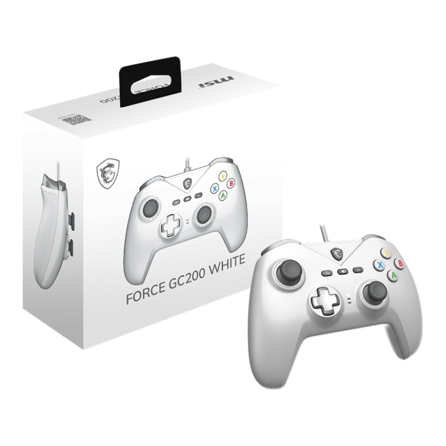 MSI FORCE GC200 WHITE mängukontroller Valge USB Juhtpult Analoog/digitaal Android, PC – 5