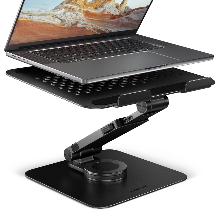 Axagon STND-LRB Laptop-Ständer, 360° drehbar, Doppelgelenk, verlängerbar Sülearvuti ja tahvelarvuti