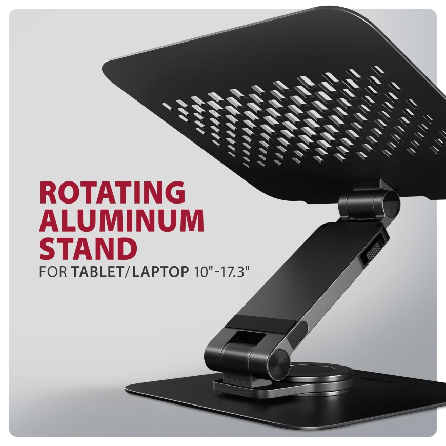 Axagon STND-LRB Laptop-Ständer, 360° drehbar, Doppelgelenk, verlängerbar – 2