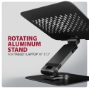 Axagon STND-LRB Aluminum stand with 360° rotation for laptops 10"–17.3". Adjustable height and angle