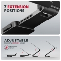 Axagon STND-LRB Aluminum stand with 360° rotation for laptops 10"–17.3". Adjustable height and angle