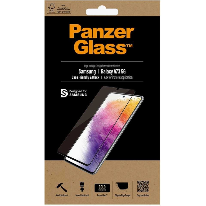 PanzerGlass "Case Friendly защитное стекло для Galaxy A73 5G" черное – 2