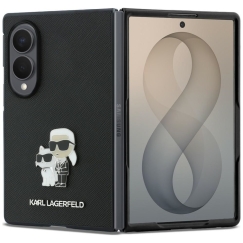 - PU Saffiano Karl un Choupette maciņš Samsung Galaxy Z Fold8 melnā krāsā