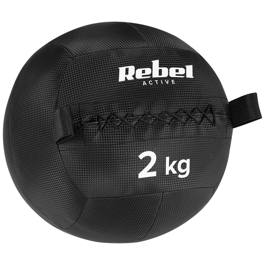 Lääketieteellinen pallo kuntoiluun ja kuntoutusharjoituksiin, 2kg, REBEL ACTIVE