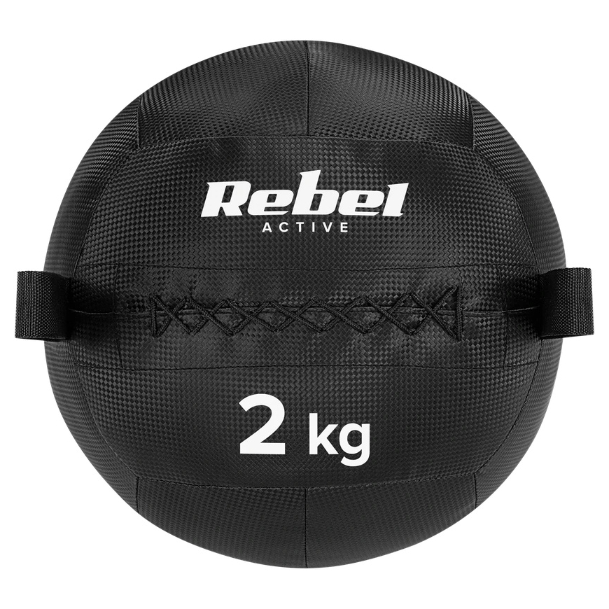 Медицинский мяч для фитнеса и реабилитационных упражнений, 2кг, REBEL ACTIVE – 2