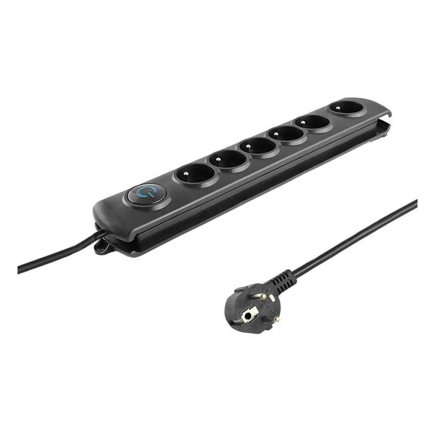 Qoltec 50112 Ylijännitesuoja 6 3m Musta